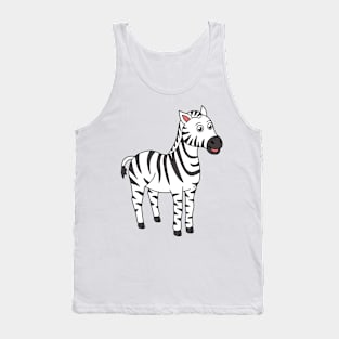 Cute Happy Zebra Safari Africa Animal Tank Top